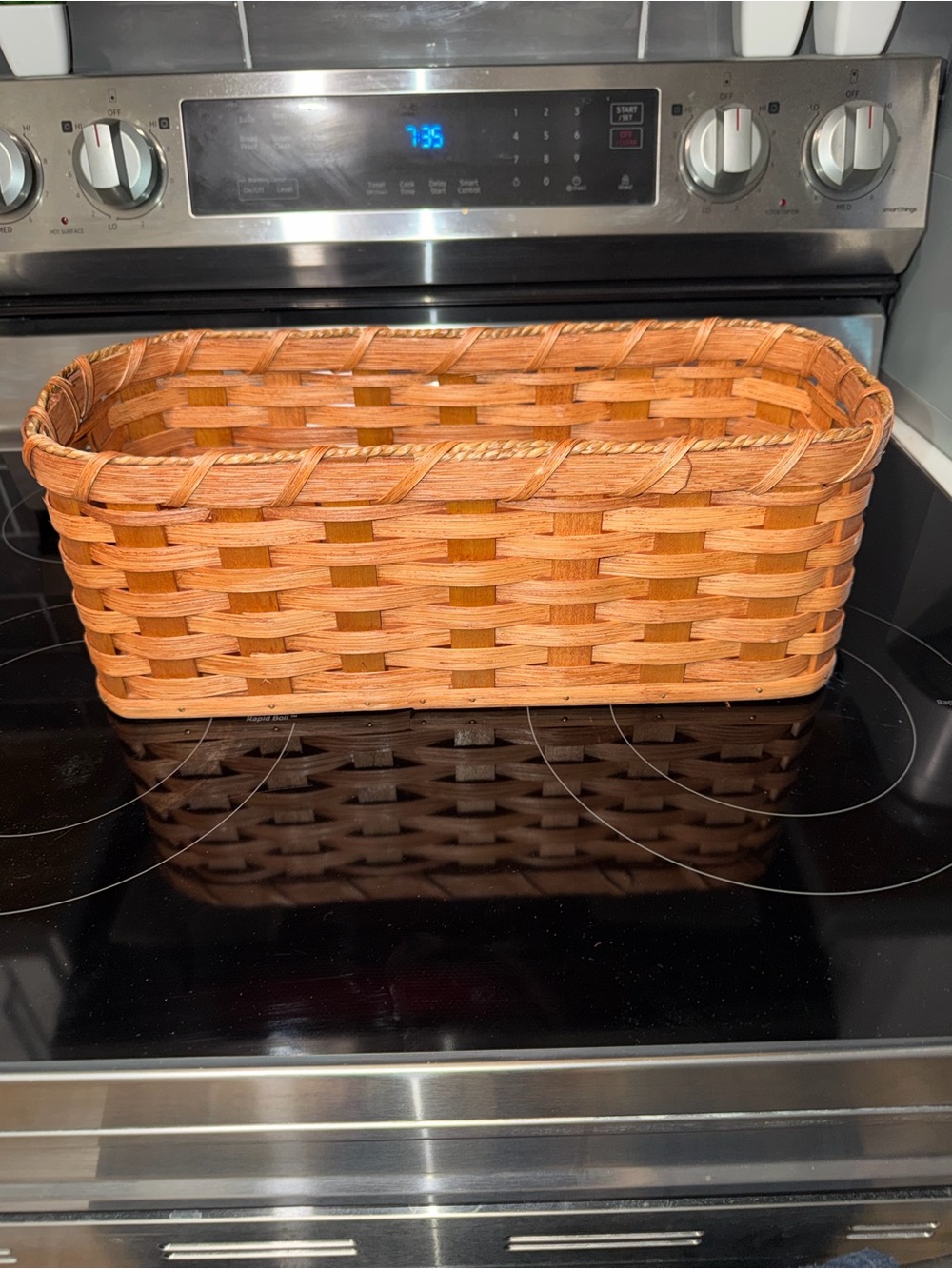 Cottagecore Amish Basket in Natural Brown -Handmade by Gingerich Family.